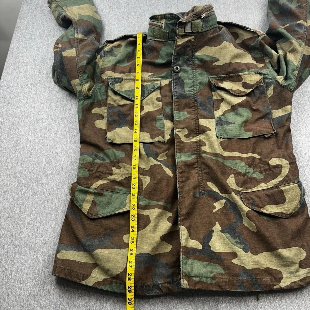 US Army Jacket Mens Medium Regular Green Camo Coat Cold Weather Field Daly